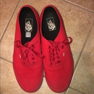 All red Vans